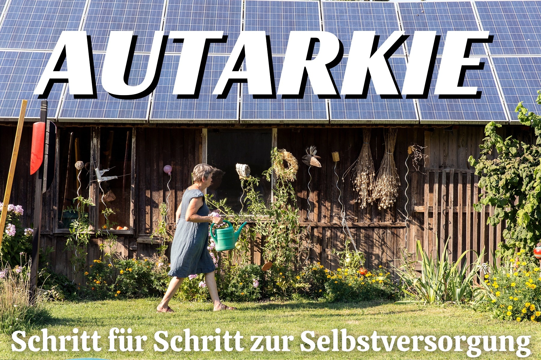 Kleines autarkes Haus mit Garten